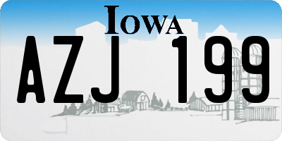 IA license plate AZJ199