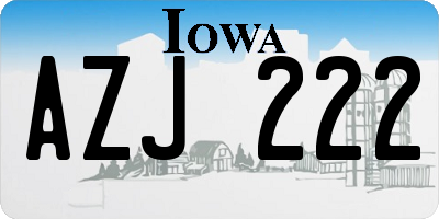 IA license plate AZJ222