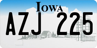 IA license plate AZJ225