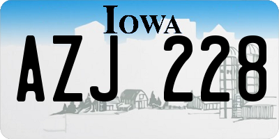 IA license plate AZJ228