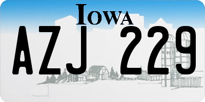 IA license plate AZJ229
