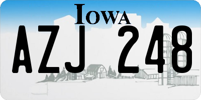 IA license plate AZJ248