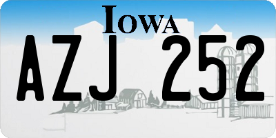 IA license plate AZJ252
