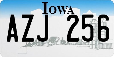 IA license plate AZJ256