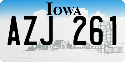 IA license plate AZJ261