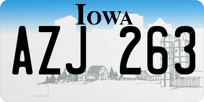 IA license plate AZJ263