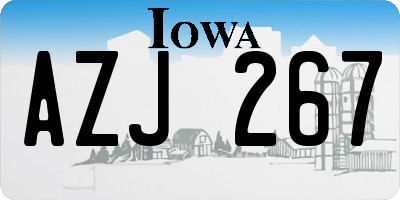 IA license plate AZJ267