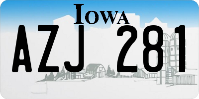 IA license plate AZJ281