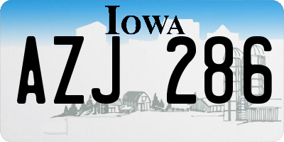 IA license plate AZJ286