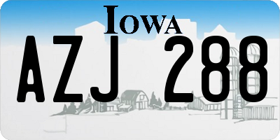 IA license plate AZJ288