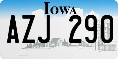 IA license plate AZJ290