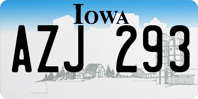 IA license plate AZJ293