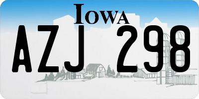 IA license plate AZJ298