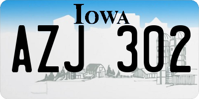 IA license plate AZJ302