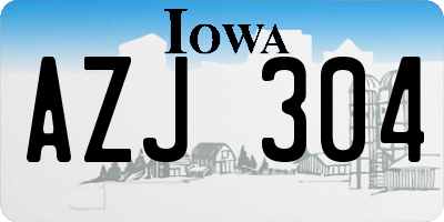IA license plate AZJ304