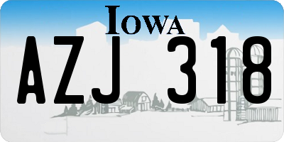 IA license plate AZJ318