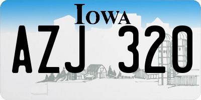 IA license plate AZJ320