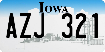 IA license plate AZJ321