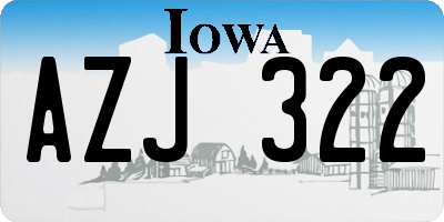 IA license plate AZJ322