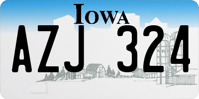 IA license plate AZJ324