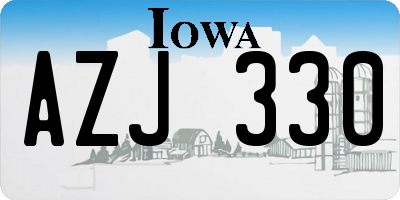 IA license plate AZJ330