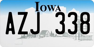 IA license plate AZJ338