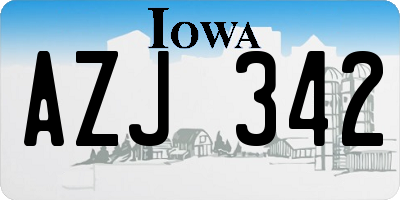 IA license plate AZJ342