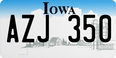 IA license plate AZJ350