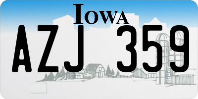 IA license plate AZJ359