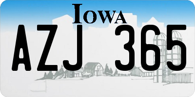 IA license plate AZJ365