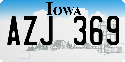 IA license plate AZJ369
