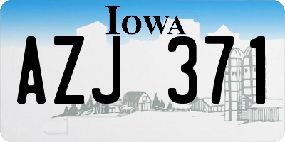 IA license plate AZJ371