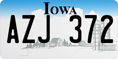 IA license plate AZJ372