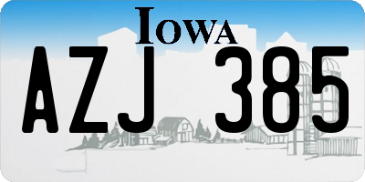 IA license plate AZJ385
