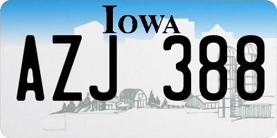 IA license plate AZJ388