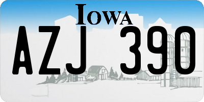 IA license plate AZJ390