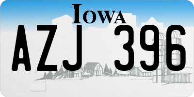 IA license plate AZJ396