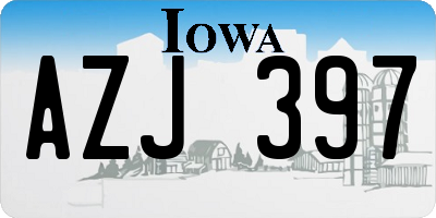 IA license plate AZJ397