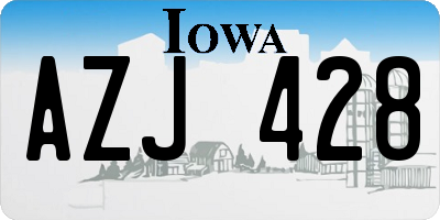 IA license plate AZJ428