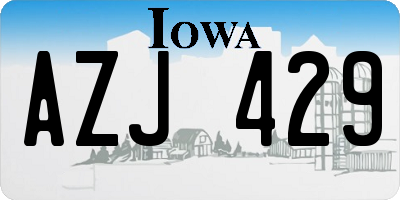 IA license plate AZJ429