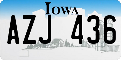 IA license plate AZJ436
