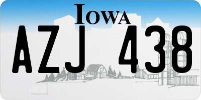 IA license plate AZJ438