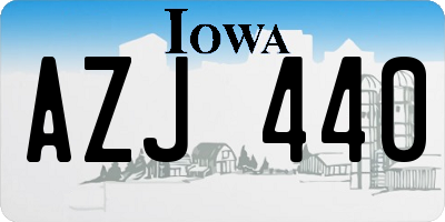 IA license plate AZJ440
