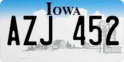 IA license plate AZJ452