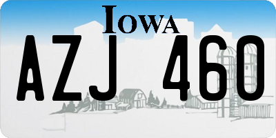 IA license plate AZJ460