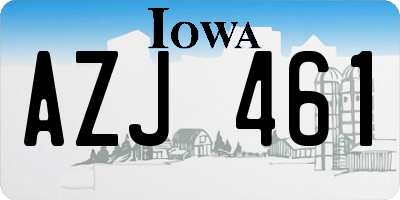 IA license plate AZJ461