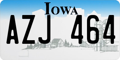 IA license plate AZJ464