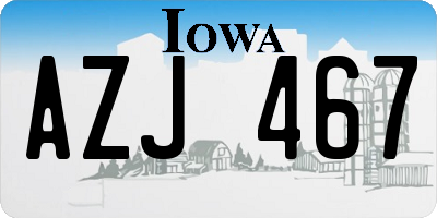 IA license plate AZJ467
