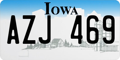 IA license plate AZJ469