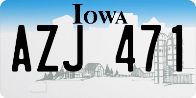 IA license plate AZJ471